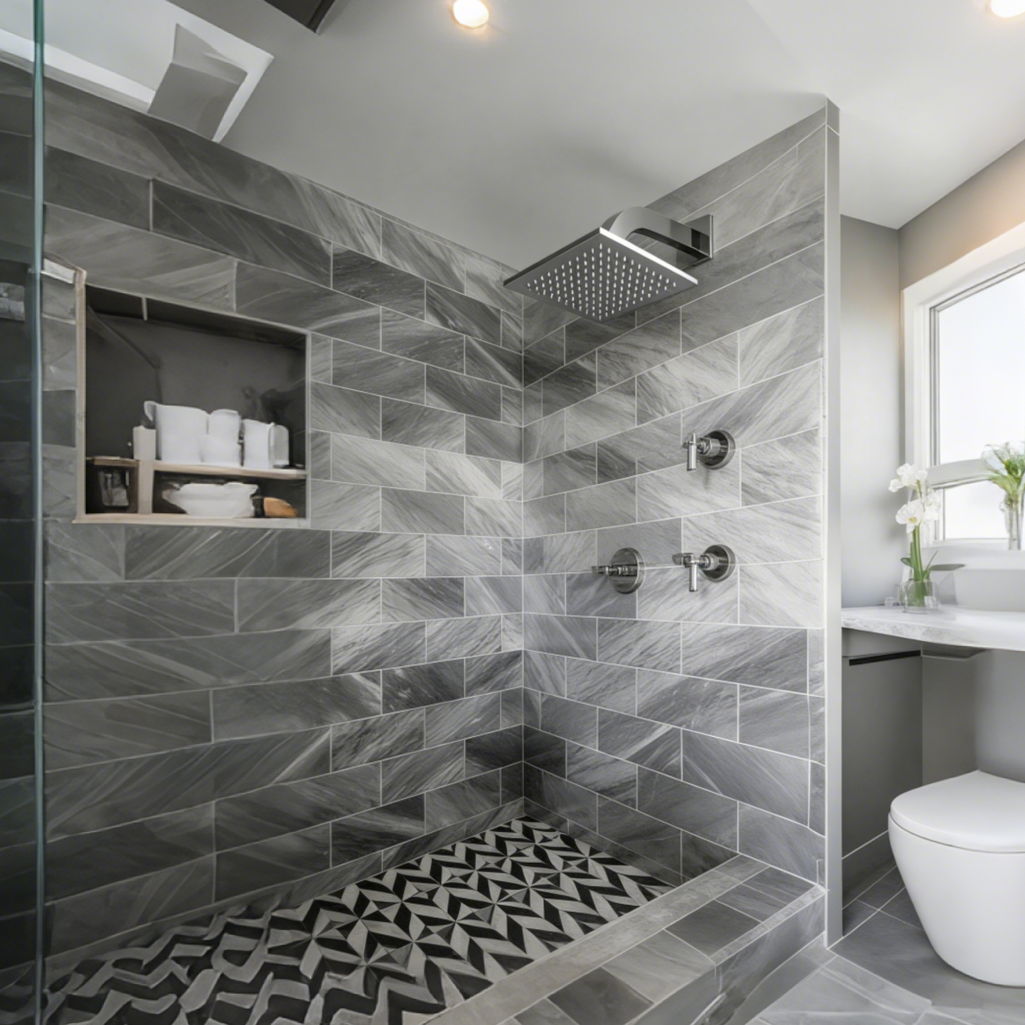 Aquaiaw Square Shower Arm and Anti-Scratch O-Ring Flange, 8 inch, Solid Brass, Both Soldered 1/2 NPT Tapered Threads, Wall Mount, Polished Chrome