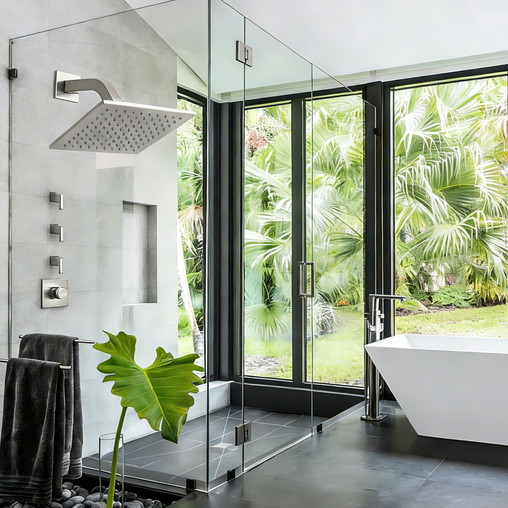 Aquaiaw Square Shower Arm and Anti-Scratch O-Ring Flange, 8 inch, Solid Brass, Both Soldered 1/2 NPT Tapered Threads, Wall Mount, PVD Brushed Nickel