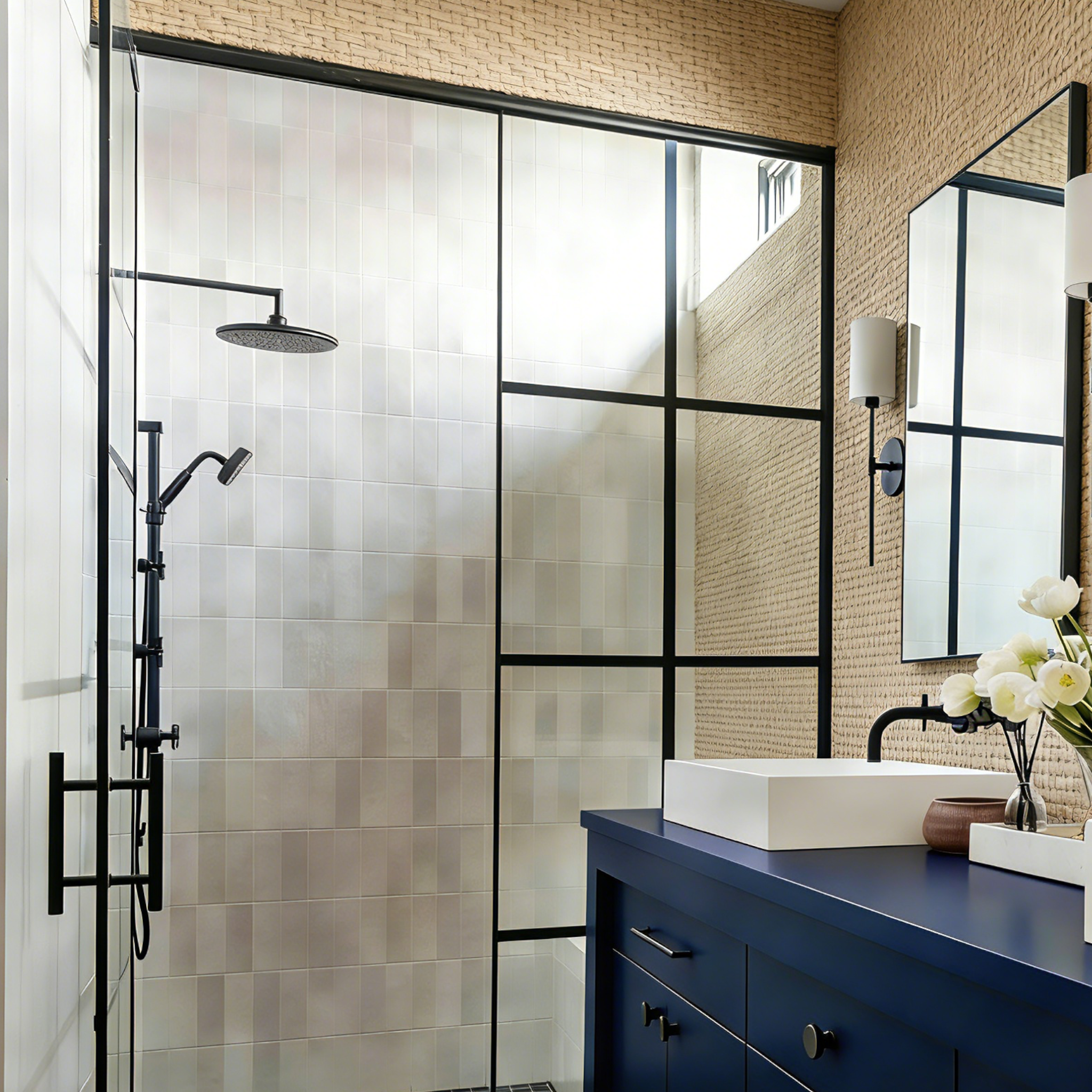 Aquaiaw Shower Arm and O-Ring Flange, 12 inch, Solid Brass, Round, Both Soldered 1/2 NPT Tapered Threads, Wall Mount, Soldered 90 Degree Drop, Matte Black