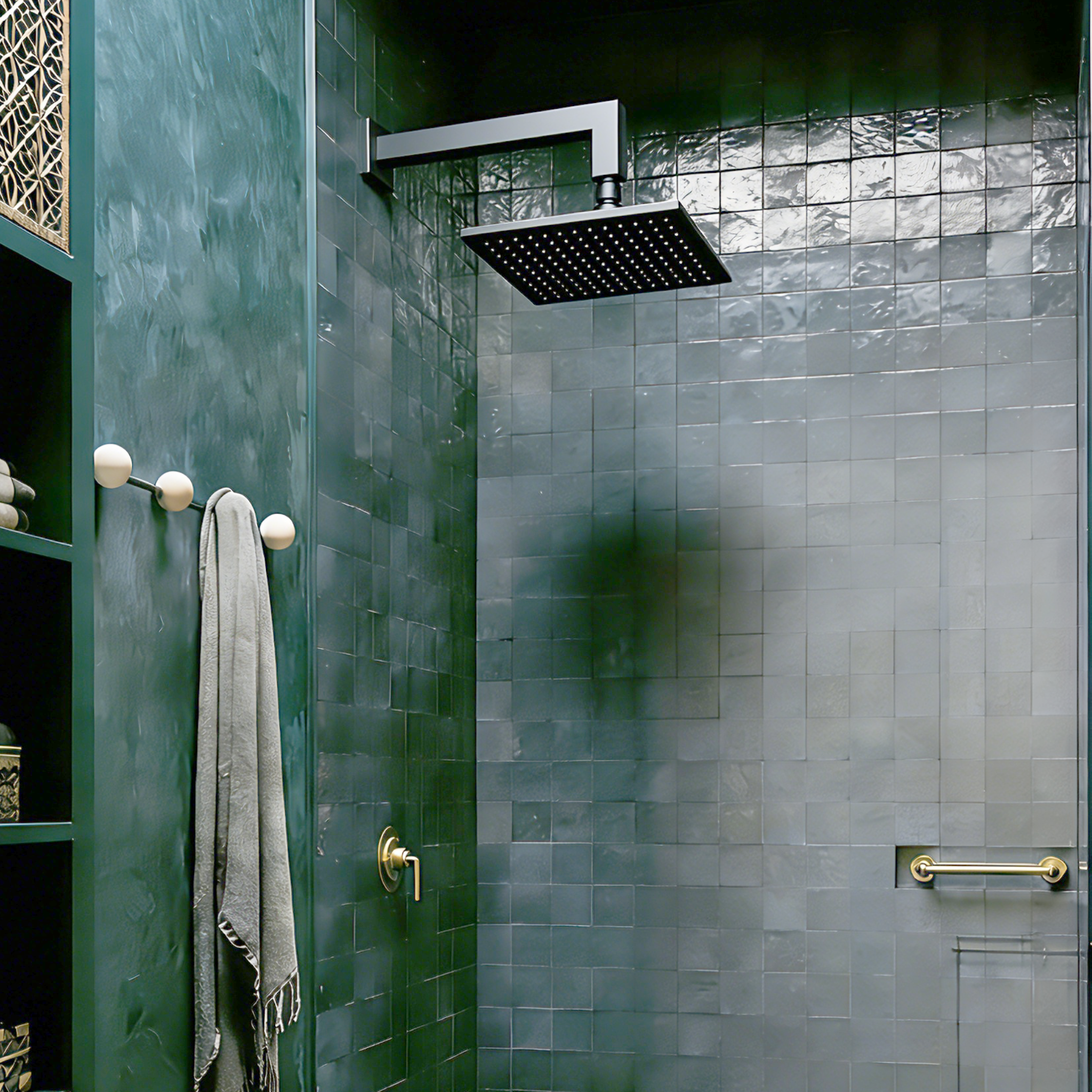 Aquaiaw Square Shower Arm and Anti-Scratch O-Ring Flange, 16 inch, Solid Brass, Soldered 90 Degree Drop, Both Soldered 1/2 NPT Tapered Threads, Wall Mount, Matte Black