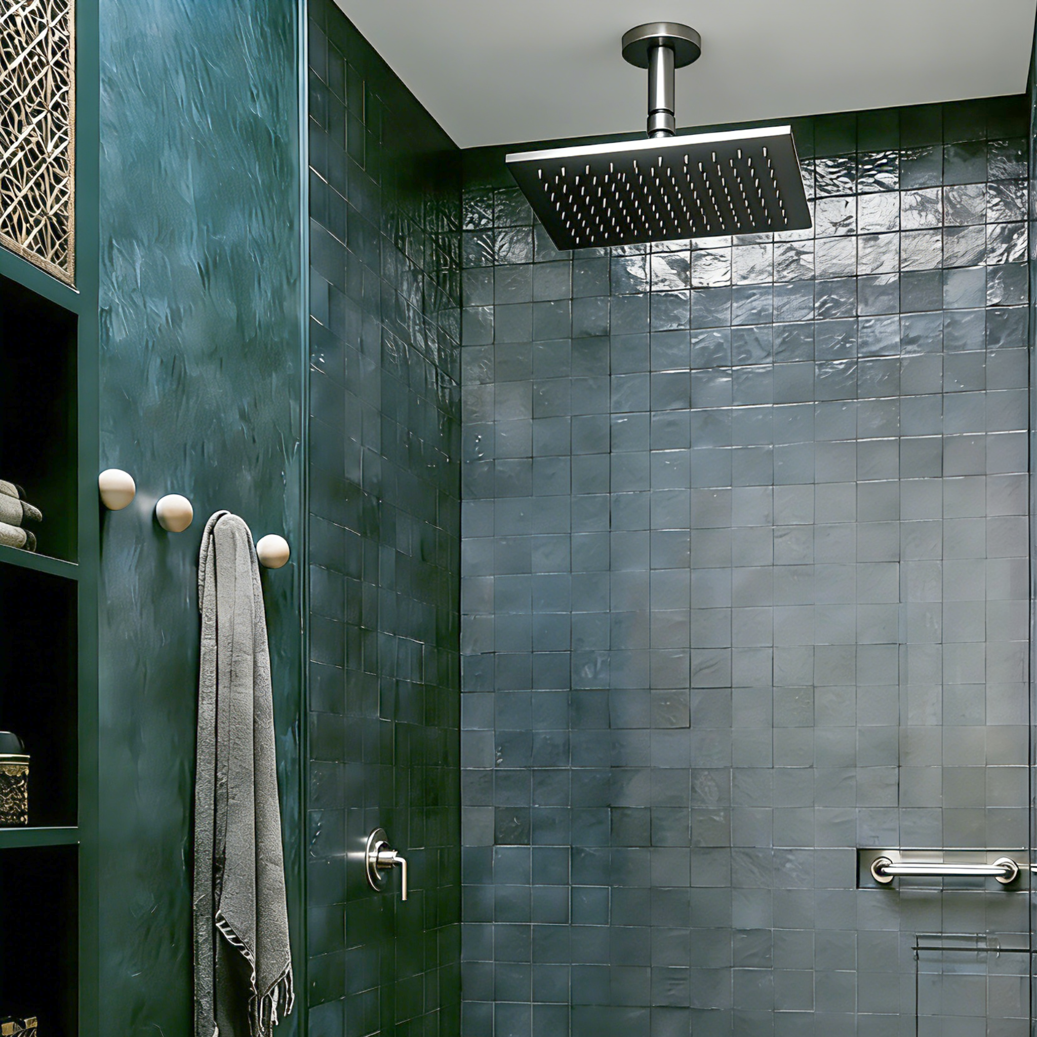 Aquaiaw Shower Arm and O-Ring Flange, 3 inch, Solid Brass, Round, Both Soldered 1/2 NPT Tapered Threads, Ceiling Mount, PVD Brushed Nickel