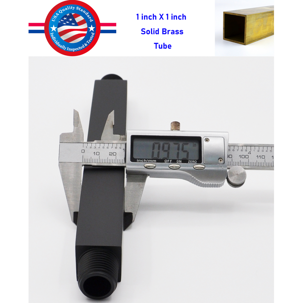 Aquaiaw Square Shower Arm and Anti-Scratch O-Ring Flange, 6 inch, Solid Brass, Both Soldered 1/2 NPT Tapered Threads, Ceiling Mount, Matte Black