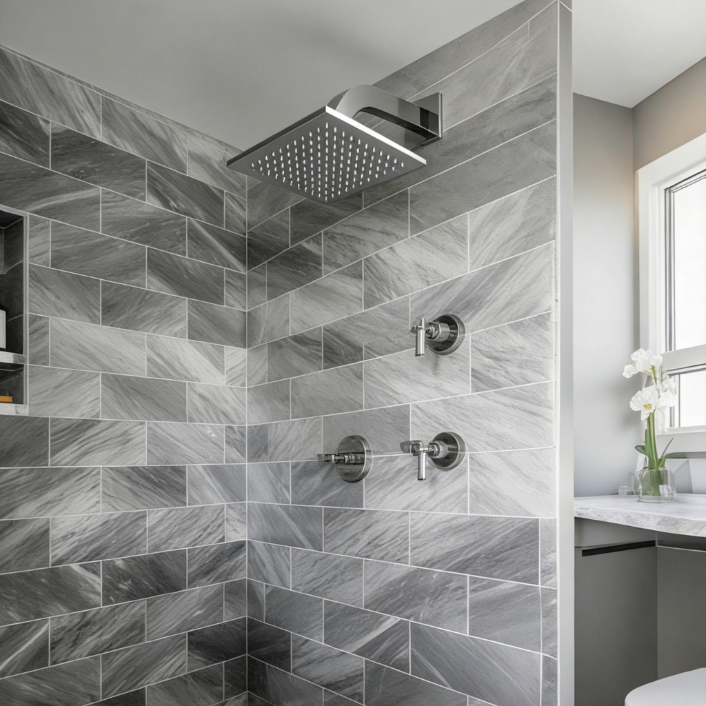 Aquaiaw Square Shower Arm and Anti-Scratch O-Ring Flange, 6 inch, Solid Brass, Both Soldered 1/2 NPT Tapered Threads, Wall Mount, Polished Chrome