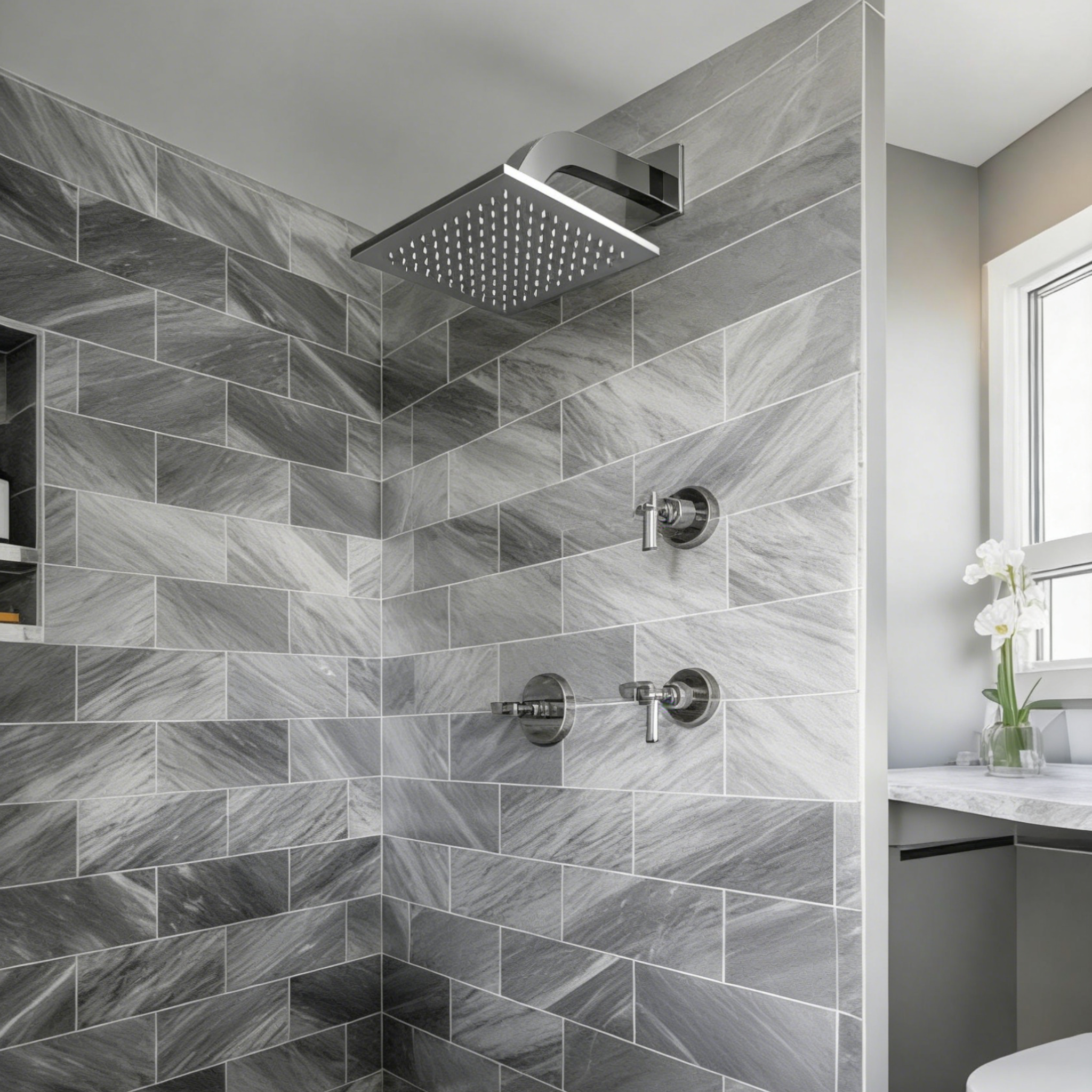 Aquaiaw Square Shower Arm and Anti-Scratch O-Ring Flange, 6 inch, Solid Brass, Both Soldered 1/2 NPT Tapered Threads, Wall Mount, Polished Chrome