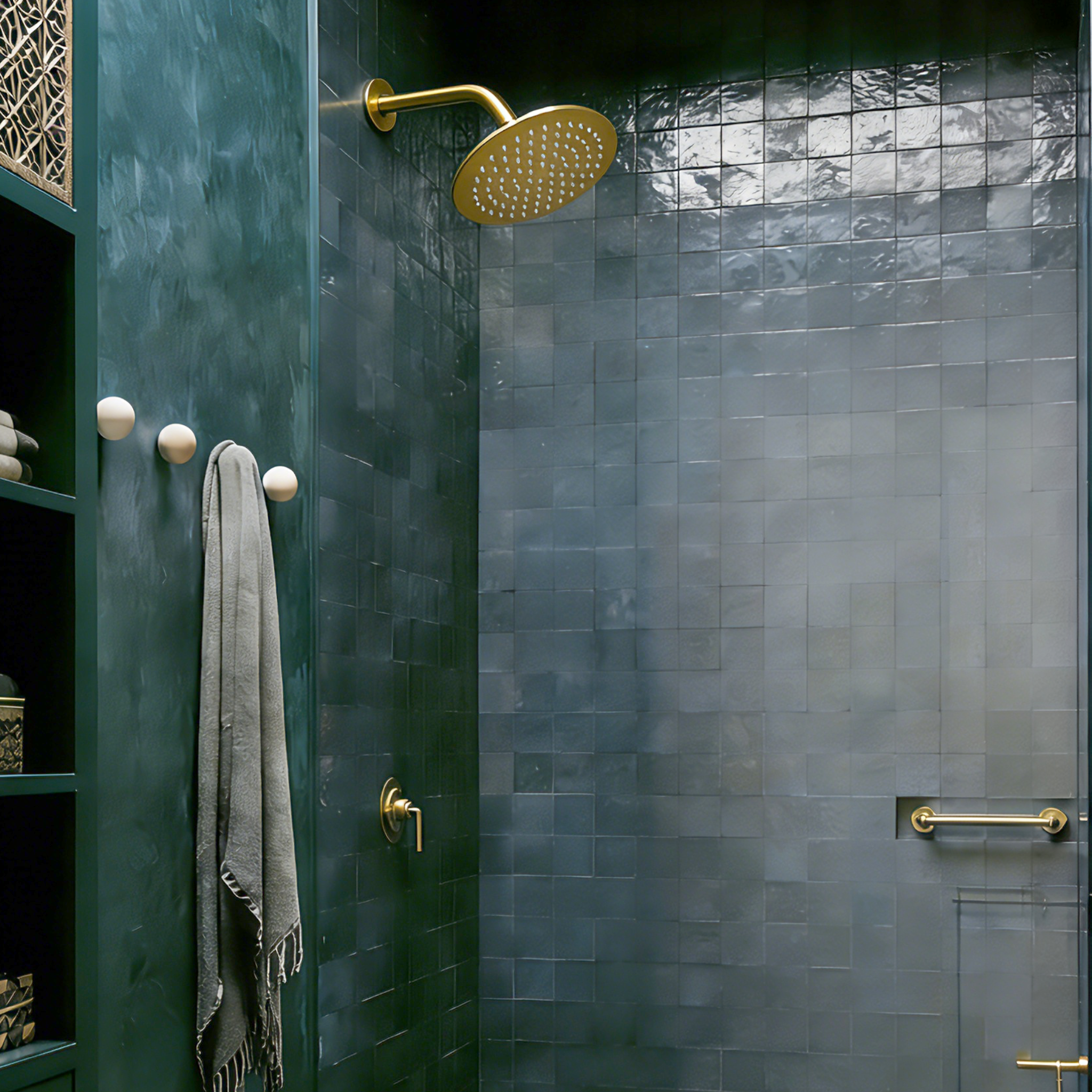 Aquaiaw Shower Arm and O-Ring Flange, 8 inch, Solid Brass, Round, Both Soldered 1/2 NPT Tapered Threads, Wall Mount, Brushed Gold