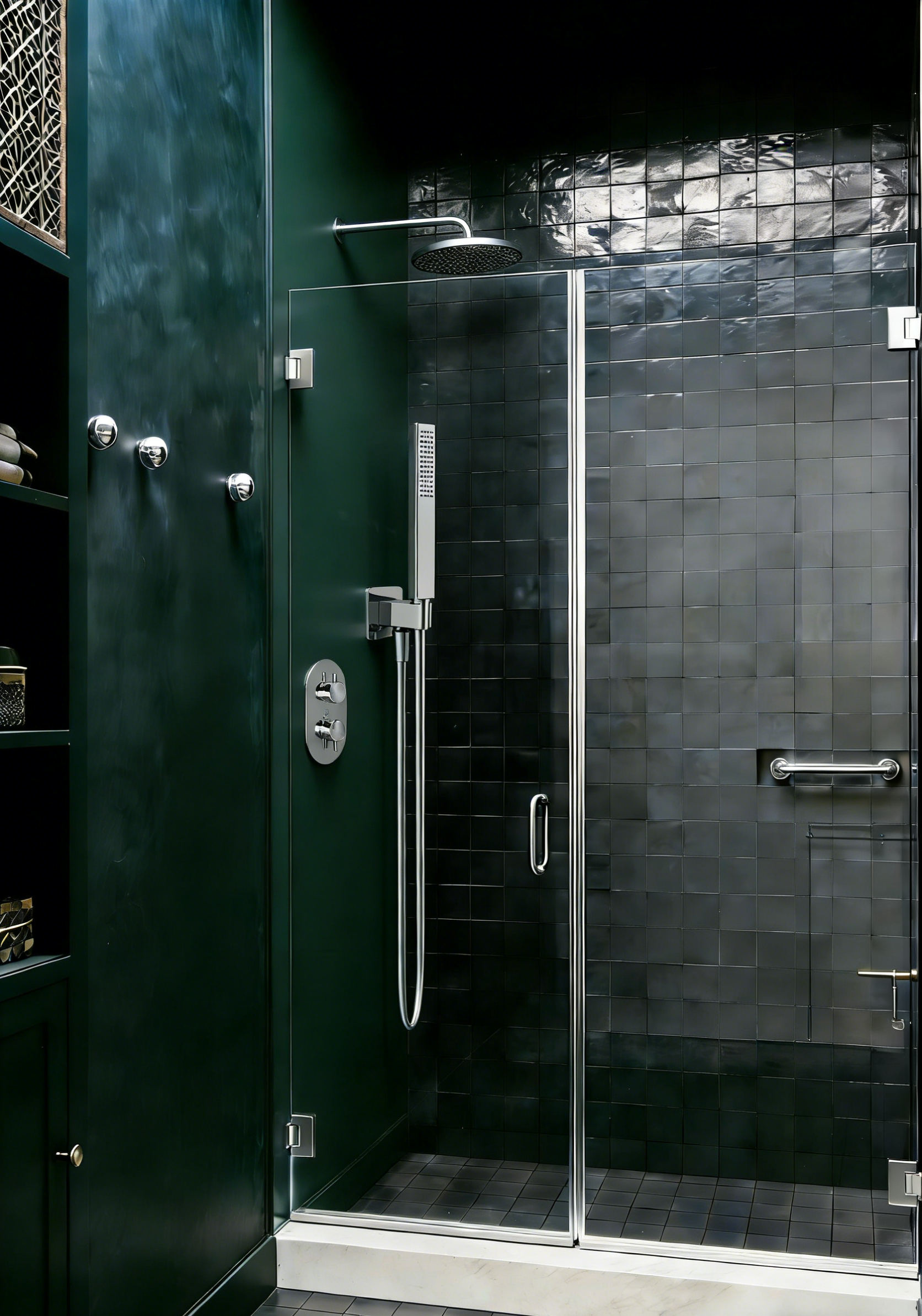 Aquaiaw Wall Supply Elbow with Flange, with Handheld Showerhead Holder, Solid Brass, Square, Tapered 1/2 NPT Female Inlet, G1/2 Outlet, Polished Chrome