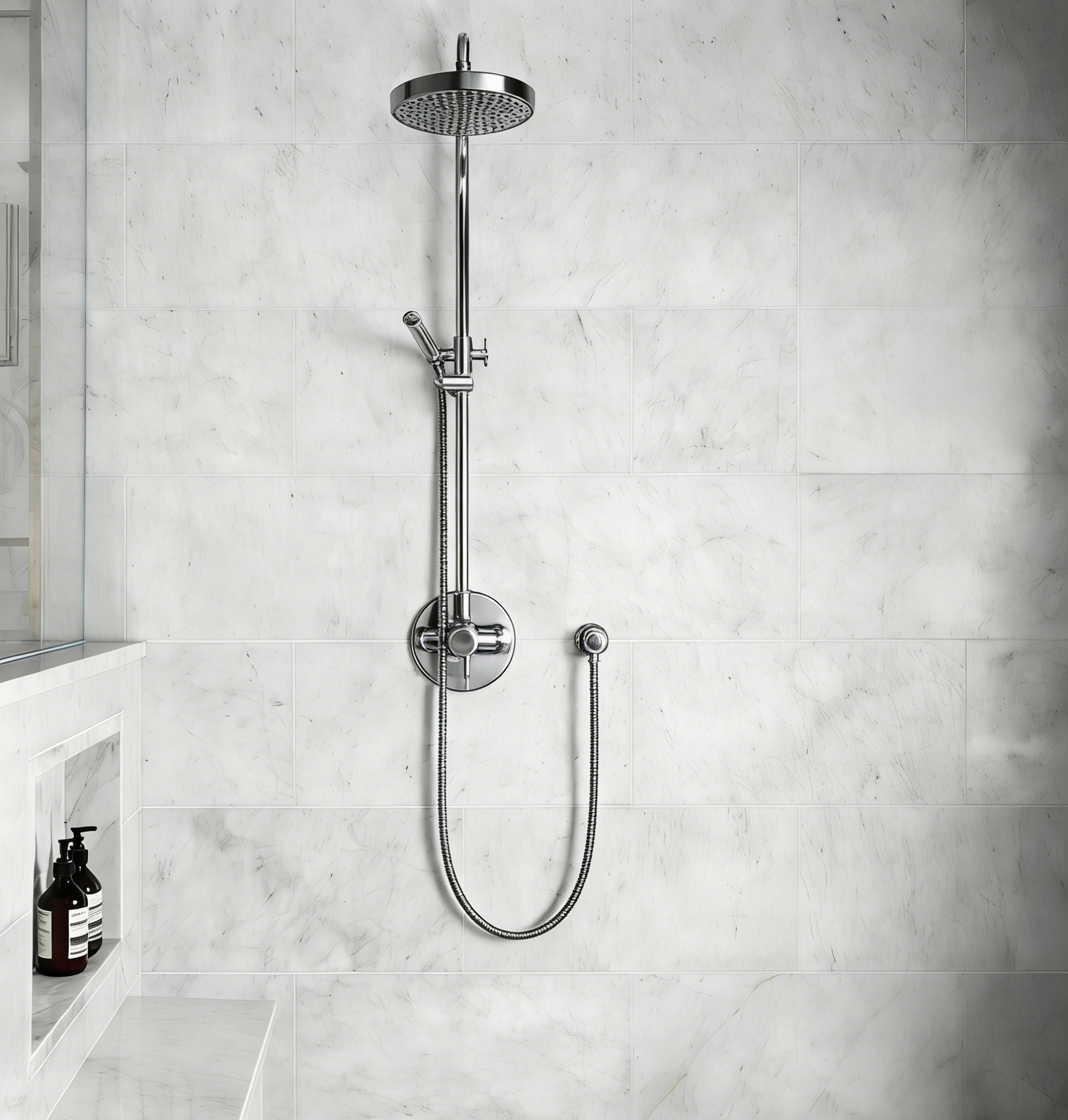 Aquaiaw Round Wall Supply Elbow with O-Ring Flange, Tapered 1/2 NPT Female Inlet, Heavy-Duty Solid Brass, G1/2 Outlet, Polished Chrome