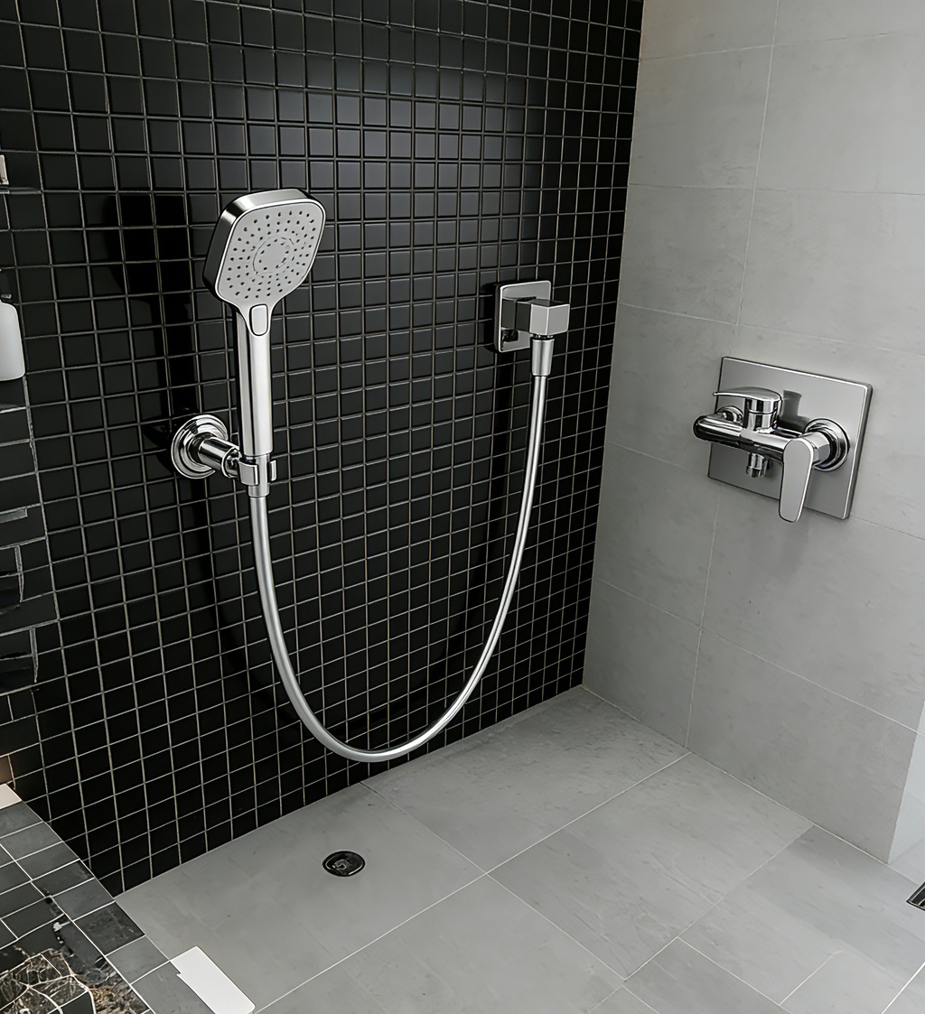 Aquaiaw Square Wall Supply Elbow with Flange, Tapered 1/2 NPT Female Inlet, Heavy-Duty Solid Brass, G1/2 Outlet, Polished Chrome