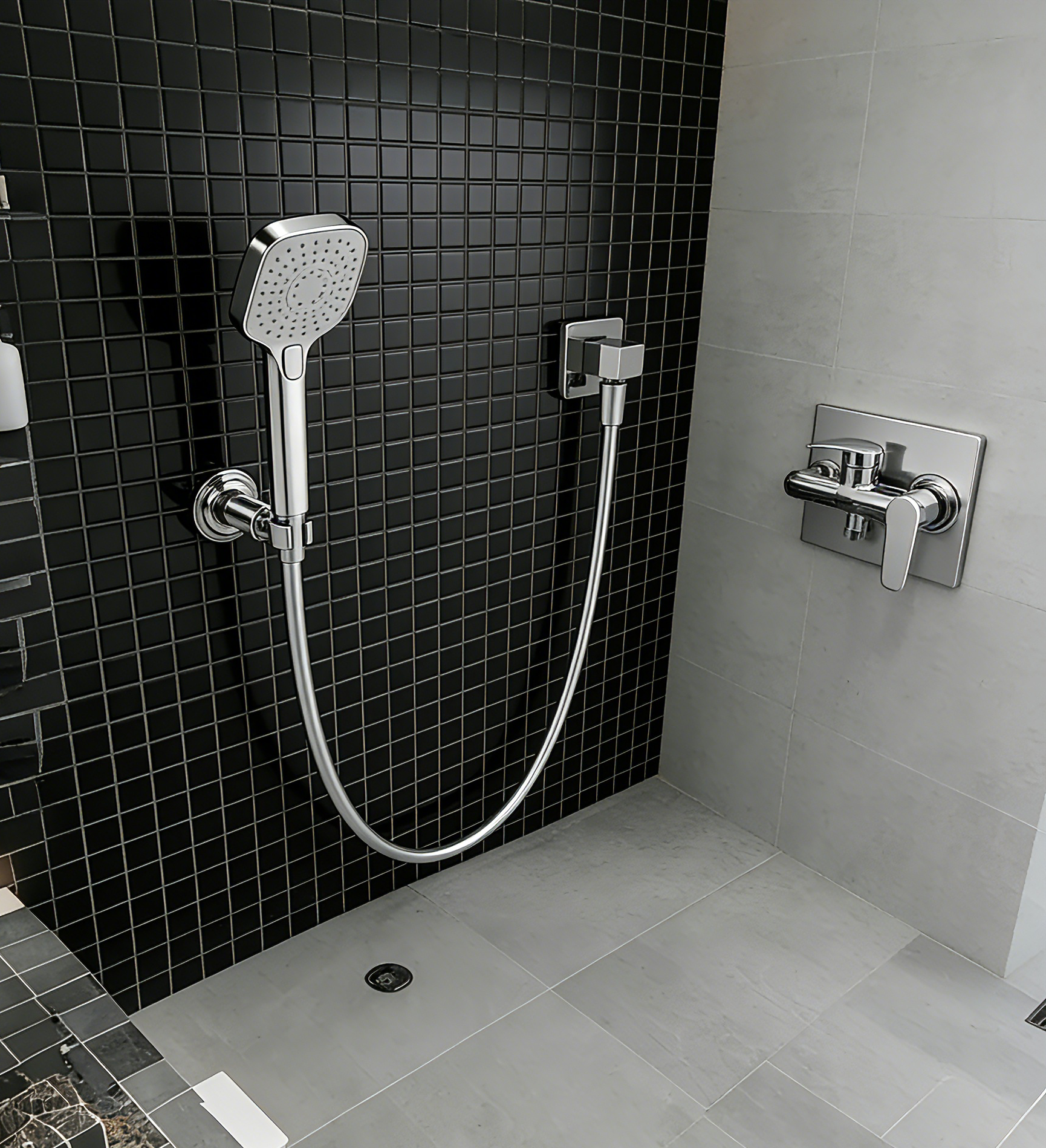 Aquaiaw Square Wall Supply Elbow with Flange, Tapered 1/2 NPT Female Inlet, Heavy-Duty Solid Brass, G1/2 Outlet, Polished Chrome