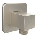 Aquaiaw Square Wall Supply Elbow with Flange, Tapered 1/2 NPT Female Inlet, Heavy-Duty Solid Brass, G1/2 Outlet, PVD Brushed Nickel