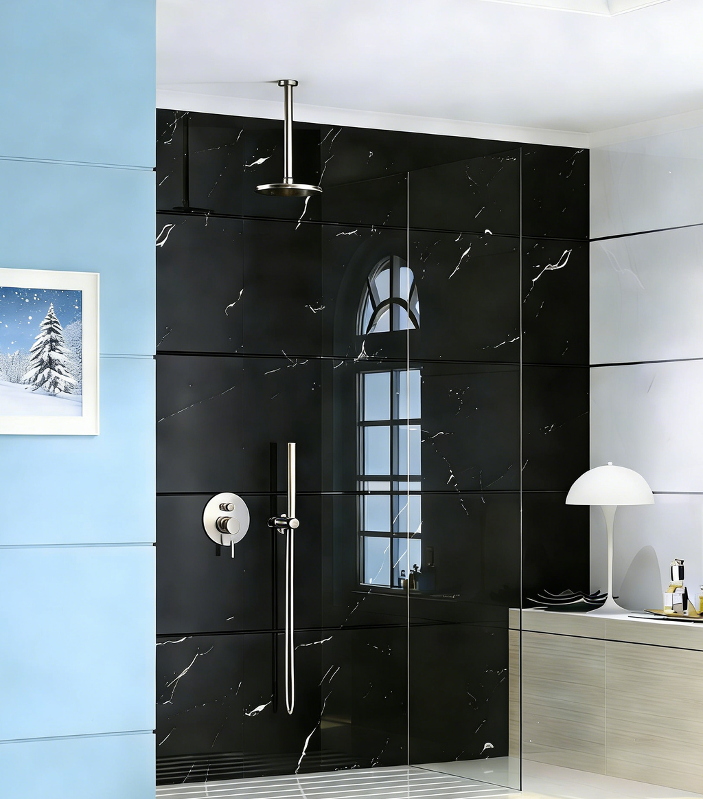 Aquaiaw Wall Supply Elbow with O-Ring Flange, with Handheld Showerhead Holder by Side, Solid Brass, Round, Tapered 1/2 NPT Female Inlet, G1/2 Outlet, PVD Brushed Nickel