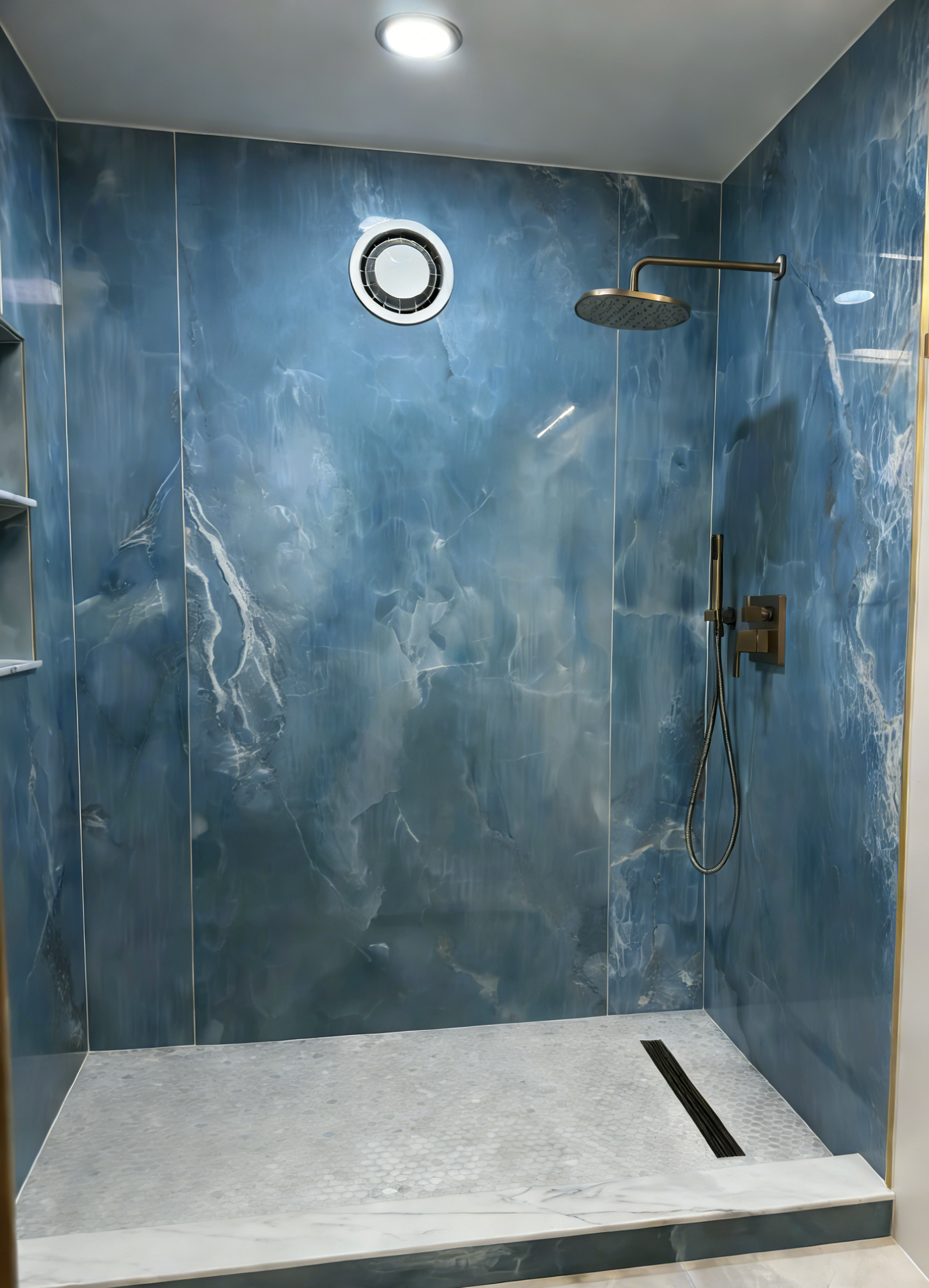 Aquaiaw Wall Supply Elbow with Flange, with Handheld Showerhead Holder by Side, Solid Brass, Square, Tapered 1/2 NPT Female Inlet, G1/2 Outlet, PVD Brushed Nickel